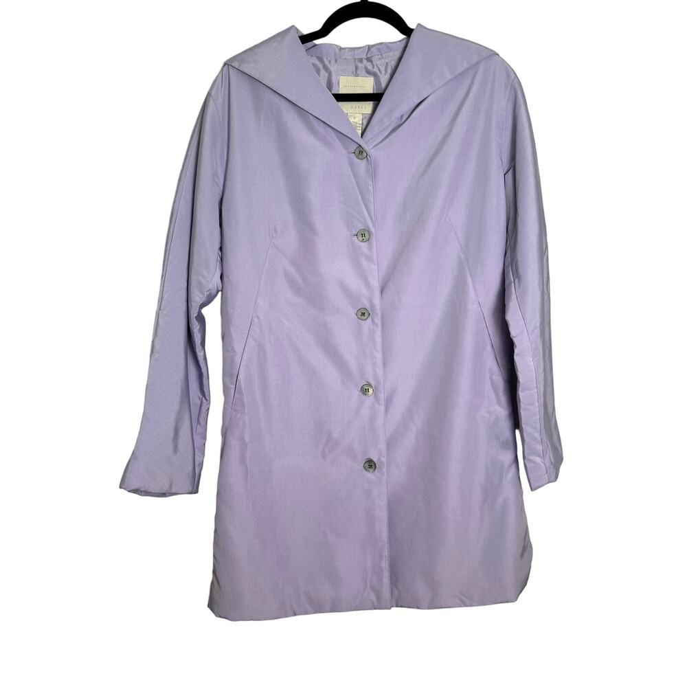 J.Jill Women's Quilted Coat LG Violet Insulated Mid Length Size Small Purple